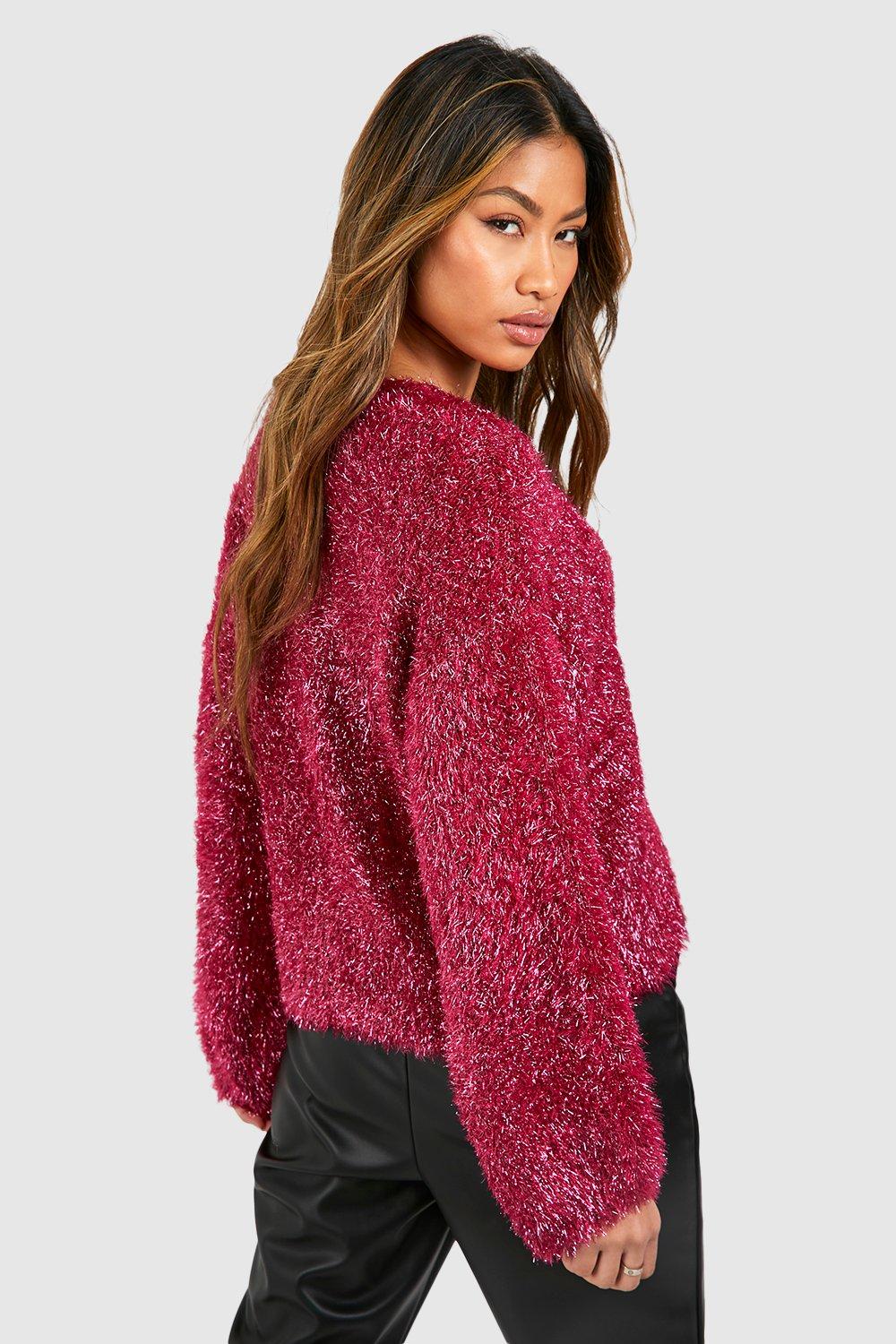 Pink 2024 sequin cardigan